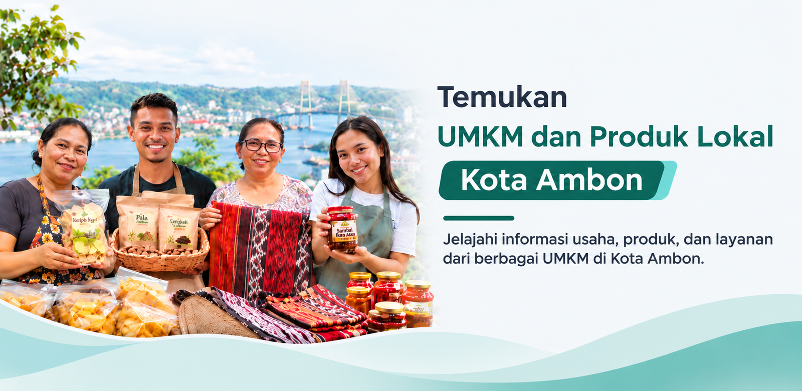 Temukan UMKM dan produk lokal Kota Ambon serta informasi bagi pelaku UMKM yang ingin bergabung