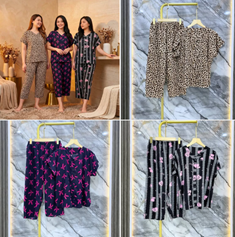 Setelan Daster Wanita Motif (Atasan & Celana Kulot)