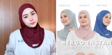 Hijab Bergo Instan Dagu Karet Kenzia