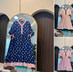 Daster Midi Wanita Motif Bunga - Foto 3